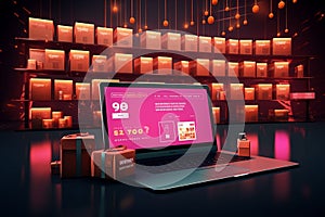 Interactive Cyber Monday banner with clickable photo