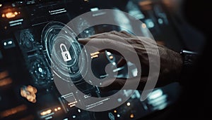 Interactive Cybersecurity Interface With Hand