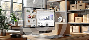 Interactive Dashboard Displaying E-Commerce Order Tracking and Business Analytics
