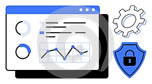 Data Analytics Dashboard with Chart, Statistics, and Security Features