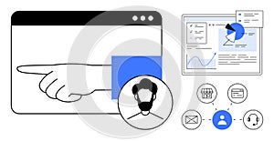 Interactive Dashboard with User Profile, Analytics, and Communication Tools
