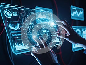 Interactive data analysis on holographic interface