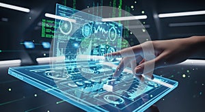 Interactive data analysis on holographic interface