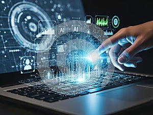 Interactive data analysis on laptop