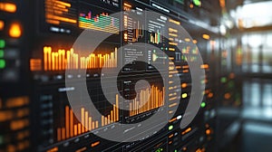 Interactive data visualization dashboard with multiple charts and graphs