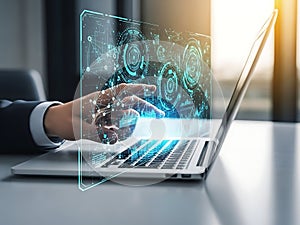 Interactive data visualization on laptop