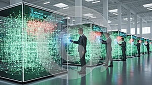 Interactive data visualization in modern office