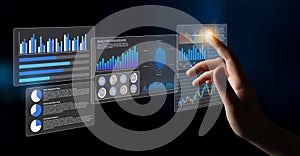 Interactive Data Visualization with Touchscreen Interface for Dashboard Analysis and Dynamic Insights in Business