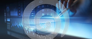 Interactive Digital Data Dashboard for Business Analytics and Smart Visualization on Tablet Screen