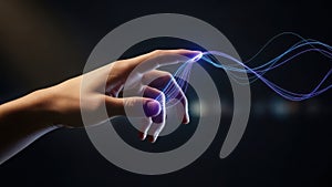 Interactive digital wave creation with a touch