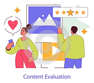 Interactive Engagement. Flat Vector Illustration