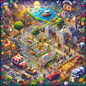 Interactive and engaging designs with hidden objects, puzzles,