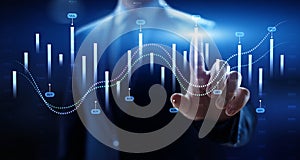 Interactive Financial Data Visualization with Trading Algorithms