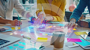 The interactive holographic meeting.AI generated image