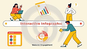 Interactive infographic elements illustration for data visualization vector design Generative AI