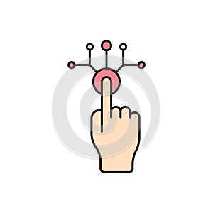 Interactive interface solid icon vector illustration pictogram isolated on white