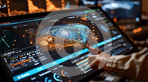 Interactive Interface Displaying Complex Data on Touchscreen Device