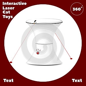 Interactive laser toy for cats with red button