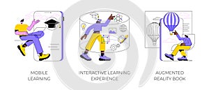 Interactive learning abstract concept vector illustrations.