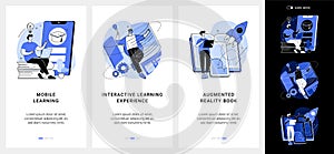Interactive learning mobile app UI kit.