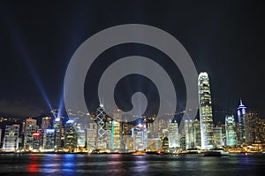 Interactive lights show in Hong Kong photo