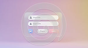 Modern Glassmorphism Login Form UI on Gradient Background