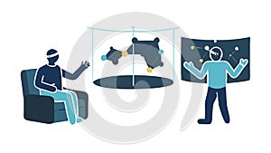 Interactive Metaverse Exploration Vector, vector design Generative AI