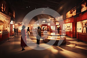 Interactive museum exhibits highlighting the