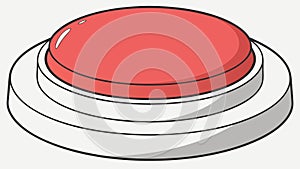 Interactive Push Button, User Interface Element, Click Action, vector design Generative AI