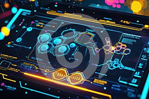 Interactive Science Quiz Interface with Chemistry Themes for Educational Design photo