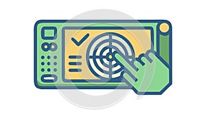 Interactive Touch Screen, Digital Interface and Control, vector design Generative AI