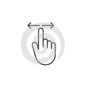 Interactive touch screen interface vector icon, isolated on white background