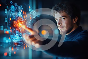 Interactive Touchscreen Display with Engaged User