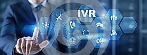 Interactive voice response IVR DTMF Telecommunication concept.