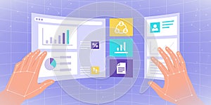 Interactive VR desktop screens