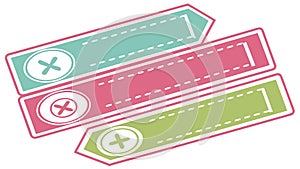 Interactive Web Buttons with X and Plus Icons, vector design Generative AI