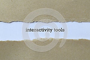 Interactivity tools on white paper