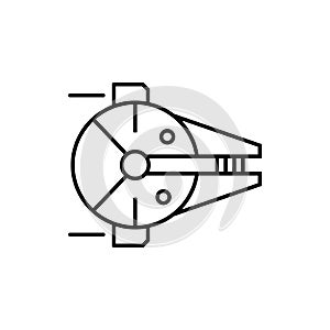 interceptor, space, spacecraft, spaceship icon. Element of future pack for mobile concept and web apps icon. Thin line icon for