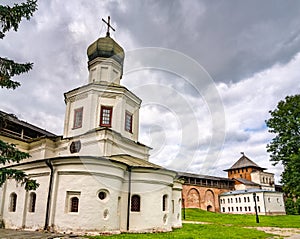 Intercession of the Theotokos Church in Kremlin of Great Novgorod, Russia photo