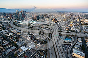 The interchange of Los Angeles USA during the rush hour