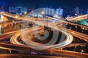 Interchange at night