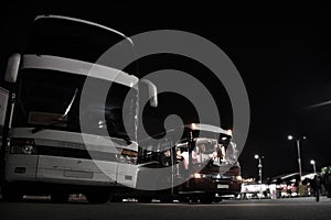 Intercity buses at the station