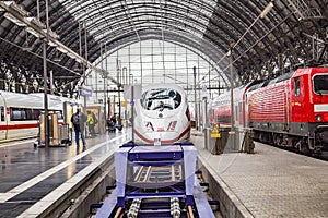 Intercity Express (ICE) train of the Deutsche Bahn (DB)