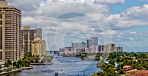 The Intercoastal waterway in Miami, Florida.