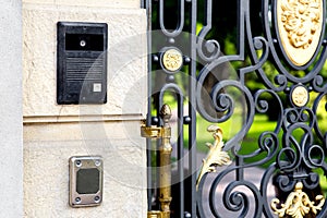 Intercom with camera and card reader.