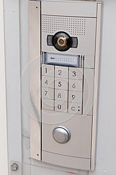 Intercom doorbell Keypad access code Security keypad system protected