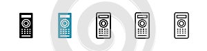 Intercom icon vector set on white background