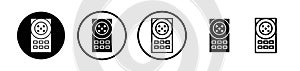 Intercom icon vector set on white background