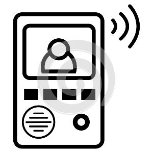 Intercom icon. Video intercom sign. Intercom device symbol. flat style