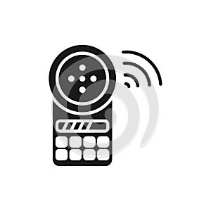 Intercom line icon isolated on white background
